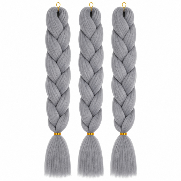 Extensie Păr Jumbo Braid Platinum Mist – Păr Sintetic Premium pentru Împletituri Afro [2]
