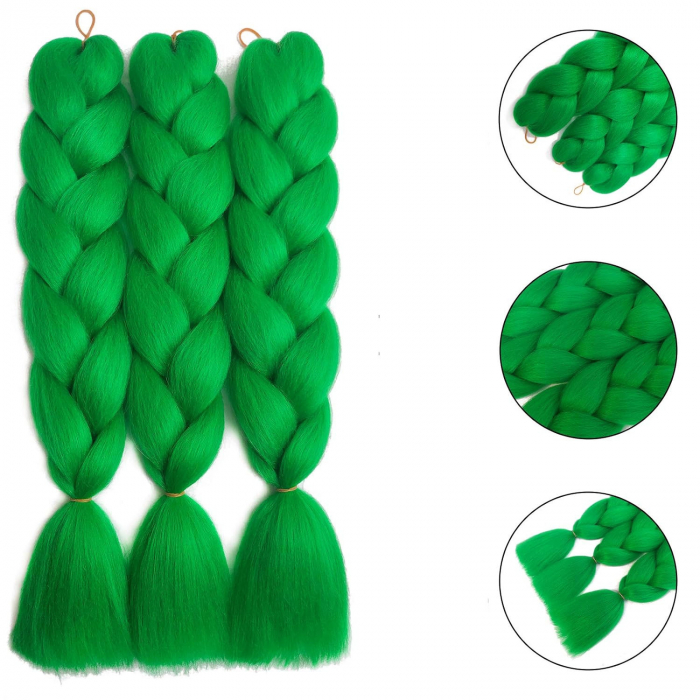 Extensii colorate pentru impletituri · verde [2]