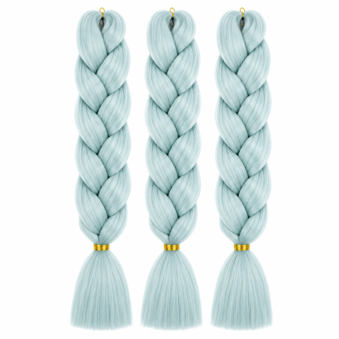 Extensii par sintetic coada pentru impletituri Ice Mint [2]