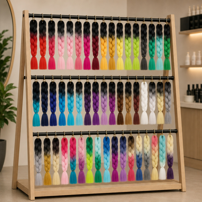 Extensii par sintetic coada pentru impletituri Ice Mint [3]