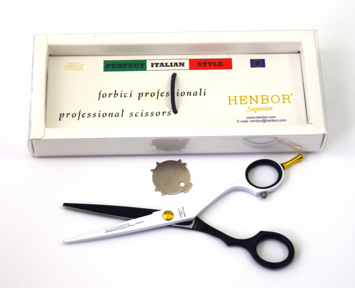 Foarfeca de tuns Henbor Golden Line Black&White 6" [3]
