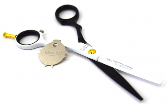 Foarfeca de tuns Henbor Golden Line Black&White 6" [2]