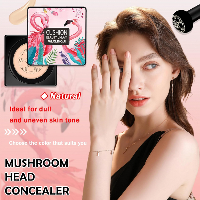 Fond de Ten CC Cream Cushion, Beauty Cream, O'cheal, Ivory cu buretel tip ciupercuta [8]