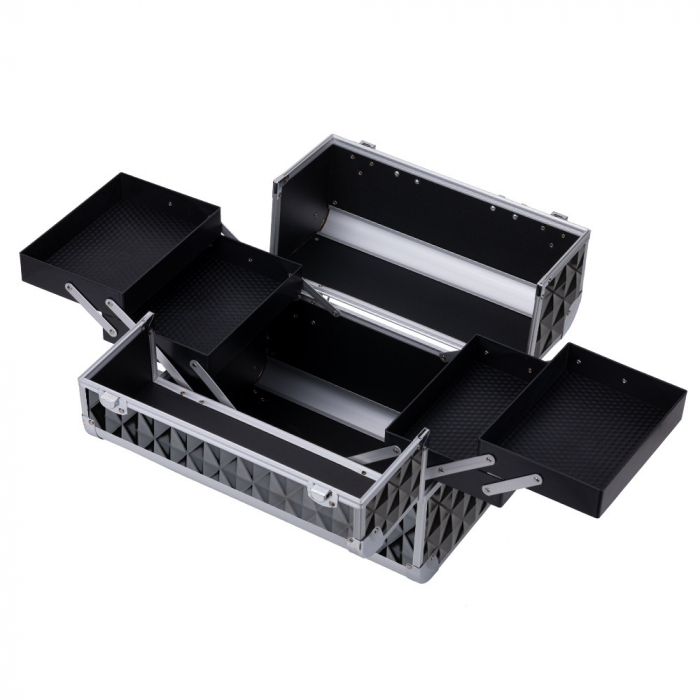 Geanta cosmetice mare · negru-argintiu · Diamond 3D [2]