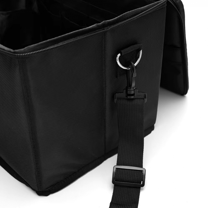 Geanta frizerie, produse cosmetice, pliabila, textila, neagra, 35x24 x 24cm [7]