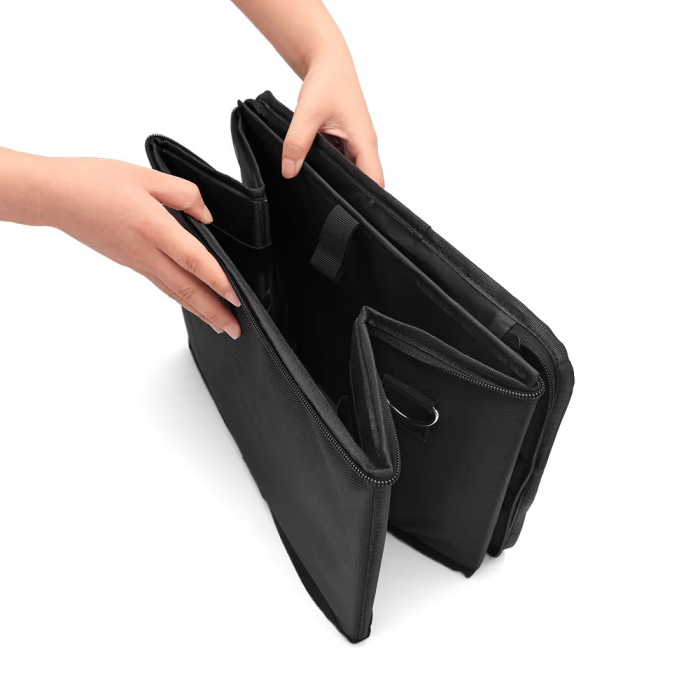 Geanta frizerie, produse cosmetice, pliabila, textila, neagra, 35x24 x 24cm [9]