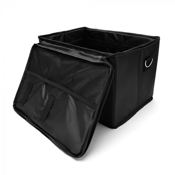 Geanta frizerie, produse cosmetice, pliabila, textila, neagra, 35x24 x 24cm [5]