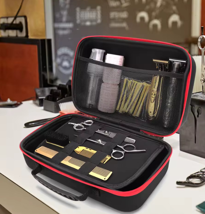 Geanta profesionala pentru ustensile frizerie si coafor, neagra, 30x12x19cm, spatioasa [7]