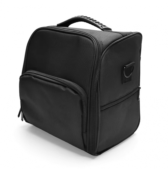 Geanta voiaj, transport cosmetice, produse frizerie, cu 3 portfarduri detasabile, 30x29x22 cm [8]
