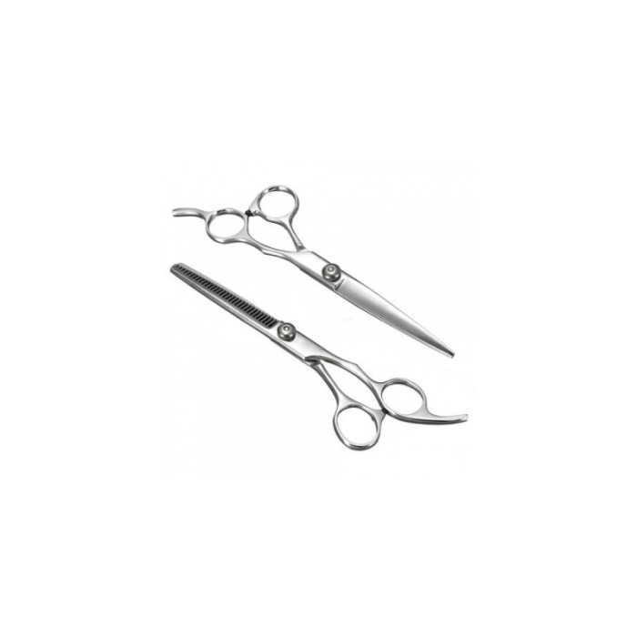 Kit frizerie pentru incepatori cu foarfeca tuns filat si manechin coafor, Brunet, Hair School - 02 [3]