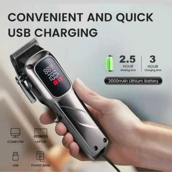Kit Profesional Frizerie Complet – Mașină de Tuns, Pelerină și Accesorii Barber [7]