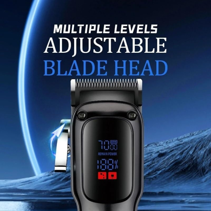 Kit Profesional Frizerie Complet – Mașină de Tuns, Pelerină și Accesorii Barber [6]