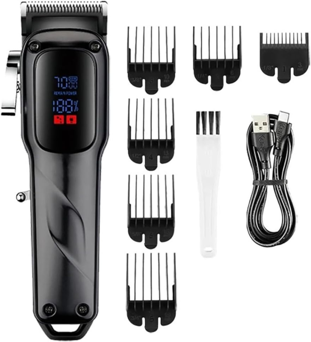 Kit Profesional Frizerie Complet – Mașină de Tuns, Pelerină și Accesorii Barber [2]