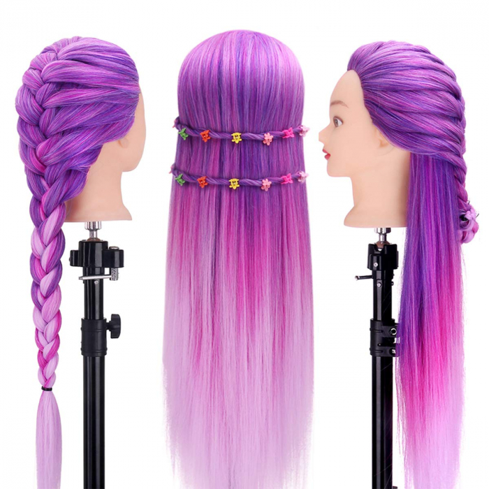 Manechin de coafat cu accesorii coafura Vero mov-roz [3]