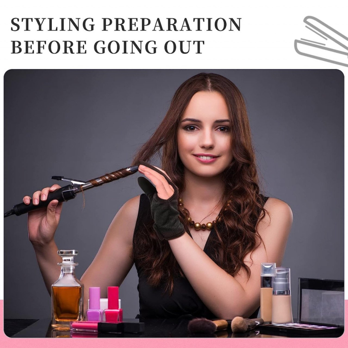 Manusa coafor cu protectie termica, pentru placa, ondulator [4]