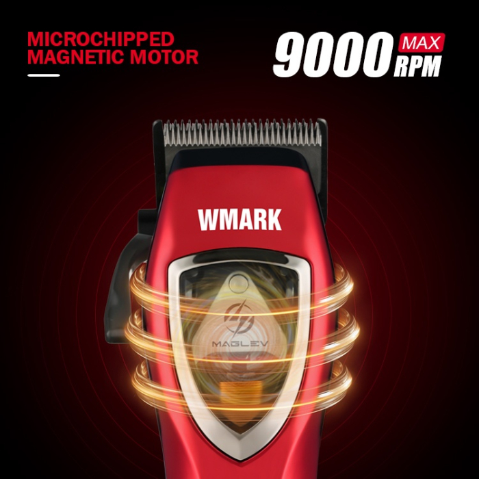 Mașină de tuns profesională WMARK NG-9010 – Motor Maglev, 10.000 RPM, lame DLC & autonomie mare [6]
