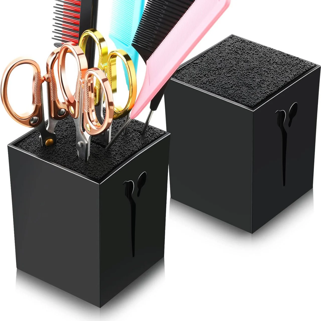 Organizator frizerie · negru · organizator foarfeci [2]