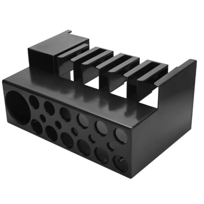 Organizator frizerie profesional Negru, pentru perii coafor, masini de tuns, fixare pe masa sau de perete [6]