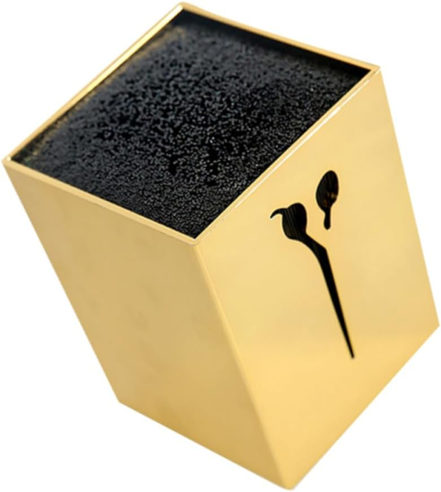 Organizator frizerie și coafor, auriu gold, 8x7x11cm, pentru foarfece, piepteni, clame [2]