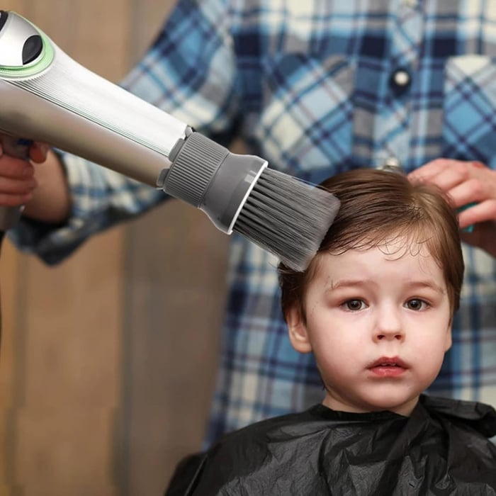 Pamatuf frizerie barber shop, Gri, care se ataseaza de Uscator de par [5]