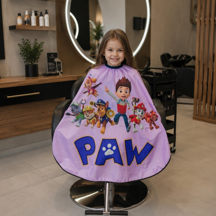 Pelerină de Tuns pentru Copii cu Patrula Cățelușilor (Paw Patrol) – Impermeabilă [3]