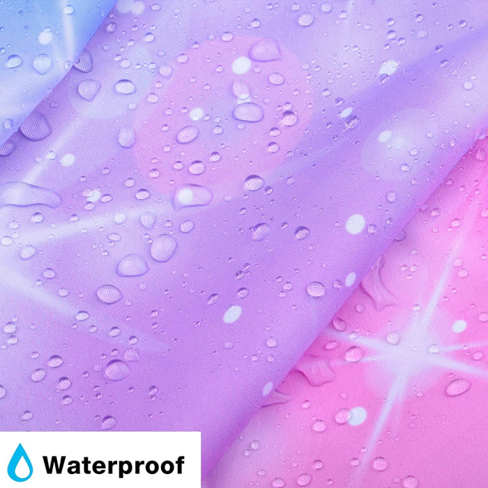 Pelerina tuns copii pentru fetite, roz, cu imprimeu unicorn, impermeabila, pentru coafor [6]