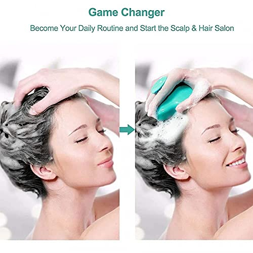 Perie Masaj Capilar, Samponare si Curatare Scalp, Stimulare Crestere Par, Silicon [6]