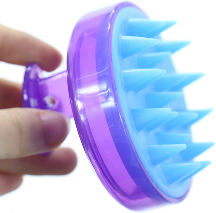 Perie Masaj Capilar, Samponare si Curatare Scalp, Stimulare Crestere Par, Silicon [7]