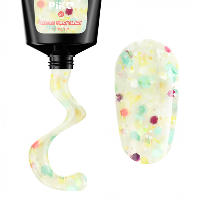 Polygel color Glitter · 30 ml · Milky Galaxy [2]