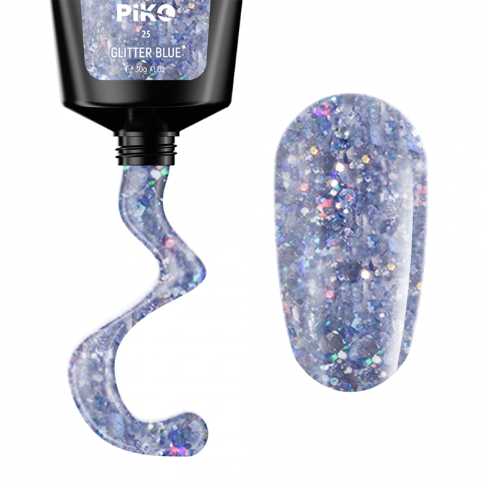 Polygel color Glitter · 30 ml · Blue [2]