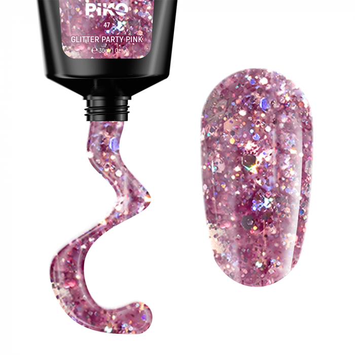 Polygel color Glitter · 30 ml · Party Pink [2]