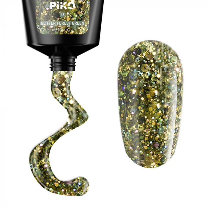 Polygel color Glitter · 30 ml · Forest Green [2]