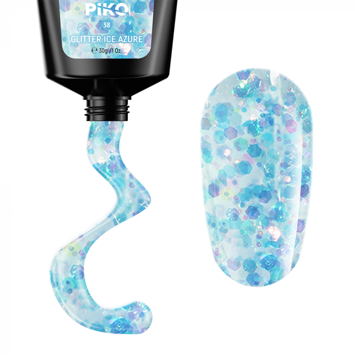 Polygel color Glitter · 30 ml · Ice Azure [2]