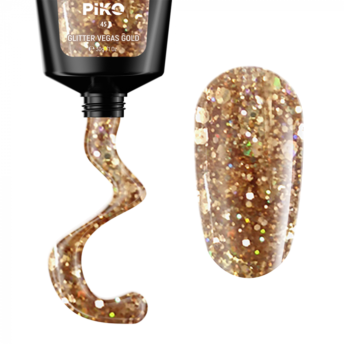 Polygel color Glitter · 30 ml · Vegas Gold [2]