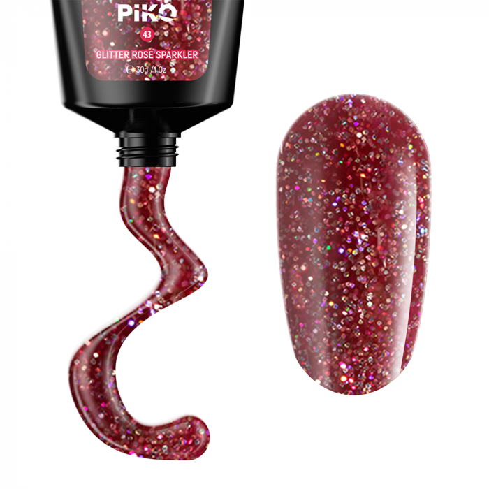Polygel color Glitter · 30 ml · Rose Sparkler [2]