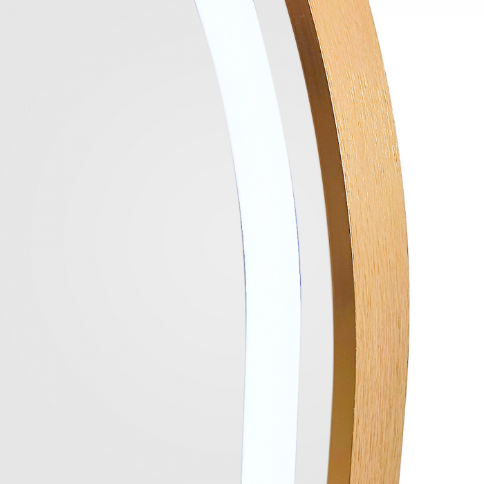 Post de lucru coafor dotare mobilier salon coafor Oglinda LED PS003. margine aurie [3]