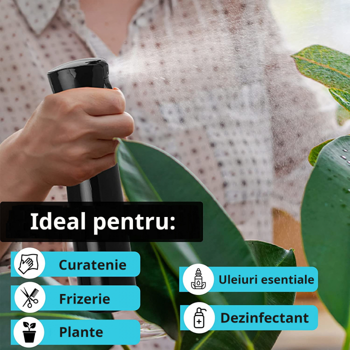 Pulverizator automat cu pulverizare continua 300 ml, negru [4]