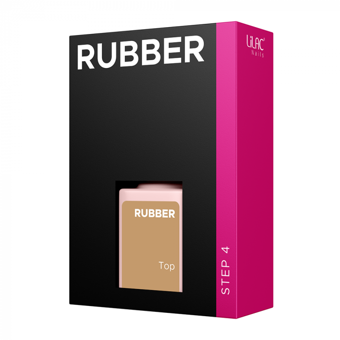 Rubber Top Lilac, topcoat pentru oja semipermanenta, 6g [2]