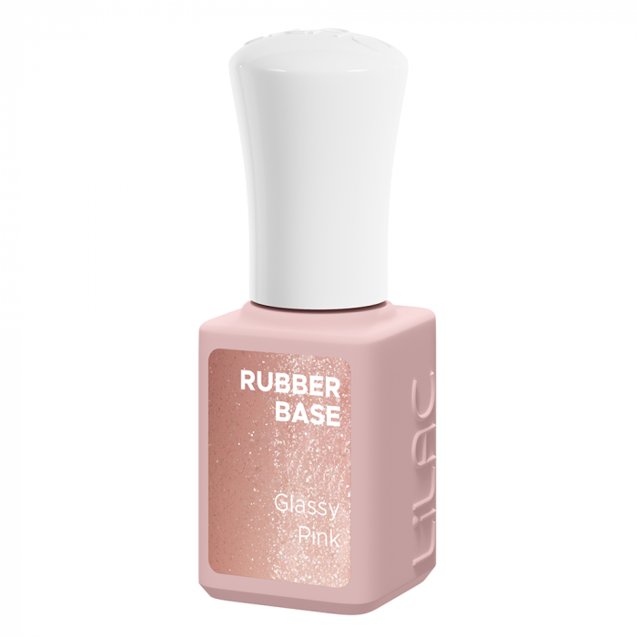 Rubber Base Lilac, Glassy Pink, baza si oja semipermanenta 6 g [2]