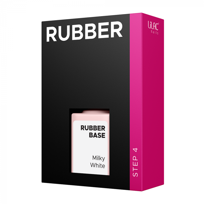 Rubber Base Lilac, Milky White, baza si oja semipermanenta 6 g [4]
