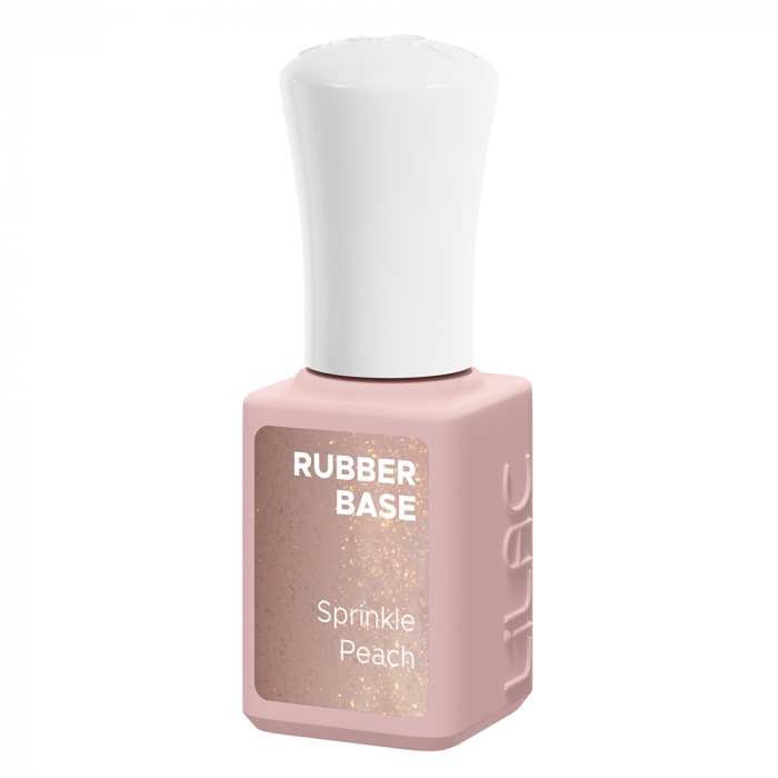 Rubber Base Lilac, Sprinkle Peach, baza si oja semipermanenta 6 g [2]