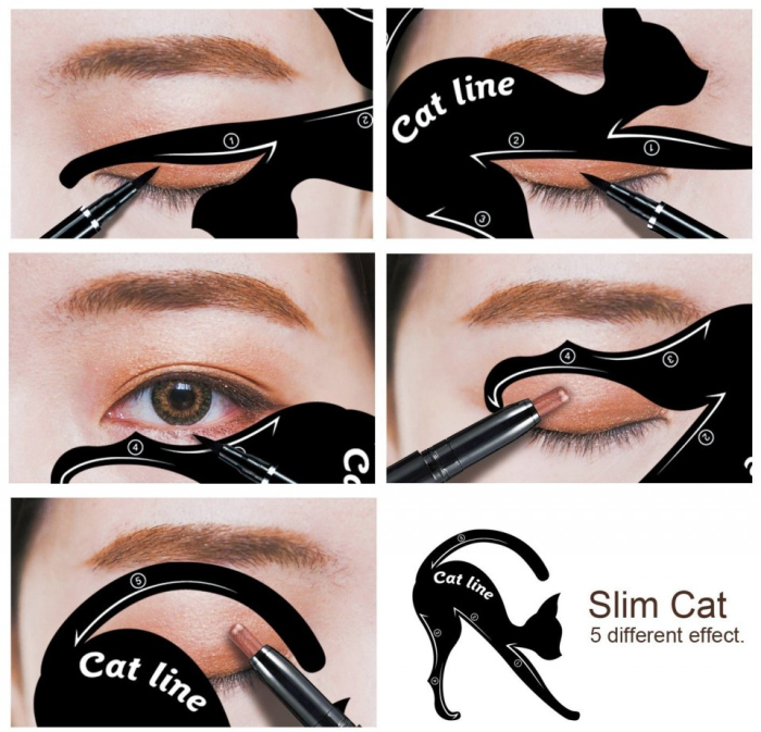 Sabloane cat eye pentru tus gel de ochi [3]