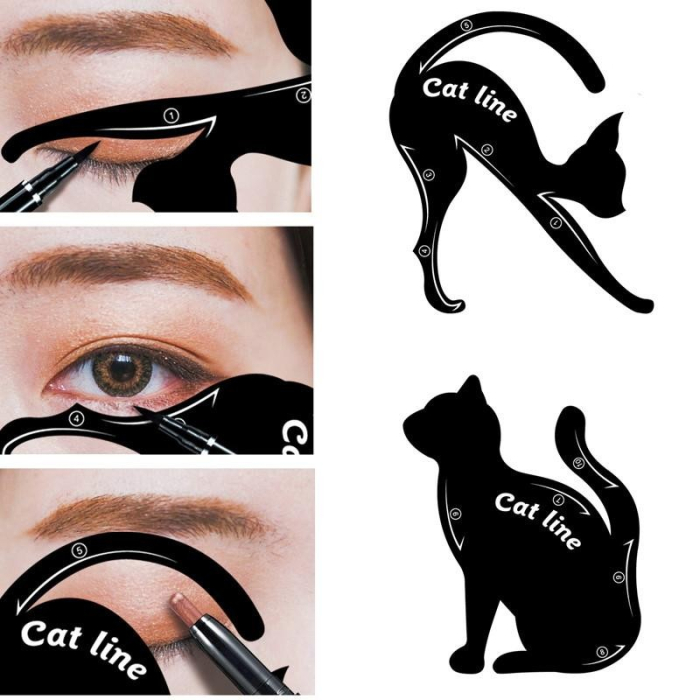 Sabloane cat eye pentru tus gel de ochi [2]