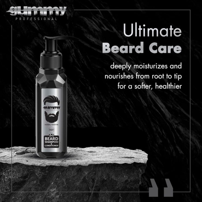 Șampon & Balsam 2-în-1 Gummy Professional – Cu Keratină Vegetală pentru o Barbă Moale și Sănătoasă [2]