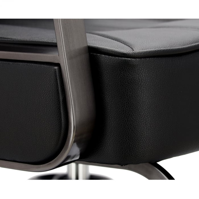 Scafa pentru frizerie, prefesionala, Ceramica Neagra, cu finisaje silver [3]