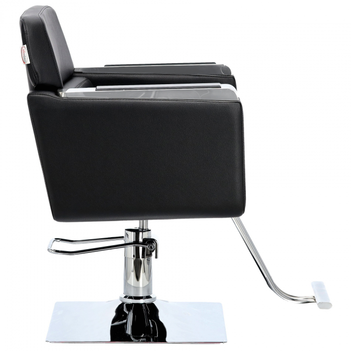 Scaun coafor, Barber Shop si frizerie, hidraulic, Negru cu Argintiu, SFE014 [3]