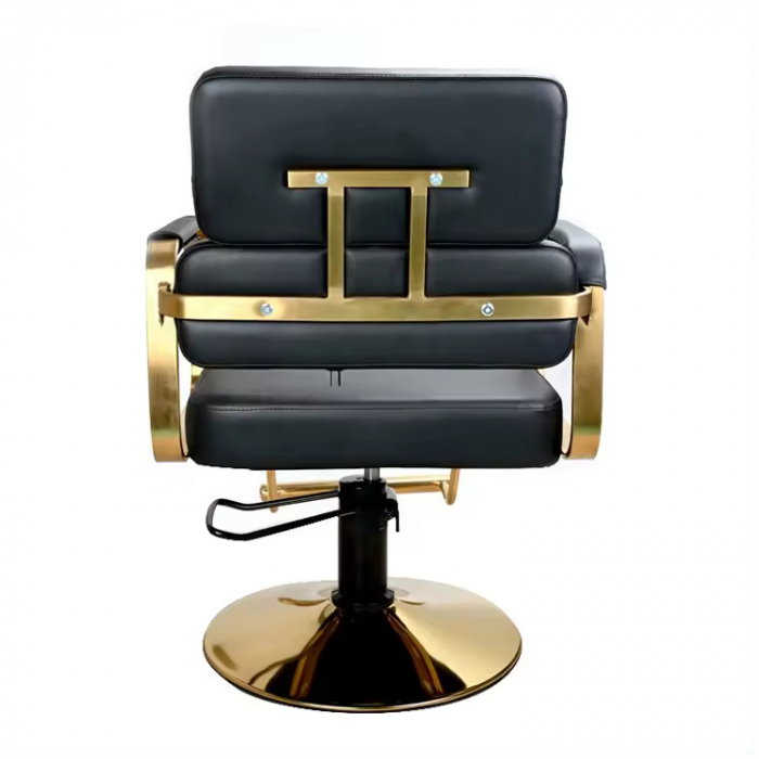 scaun frizerei coafor negru auriu [5]