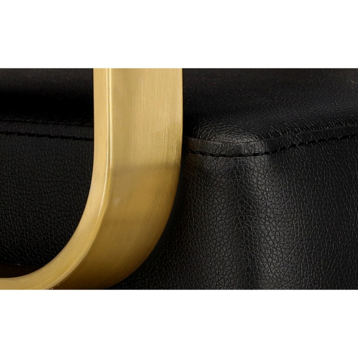 Scaun coafor luxos, Negru cu auriu, hidraulic, reglabil pe inaltime, pentru frizerie [7]