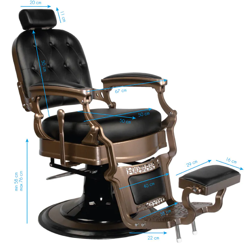 Scaun frizerie barber shop · Franky BarberPub · Bronz [10]