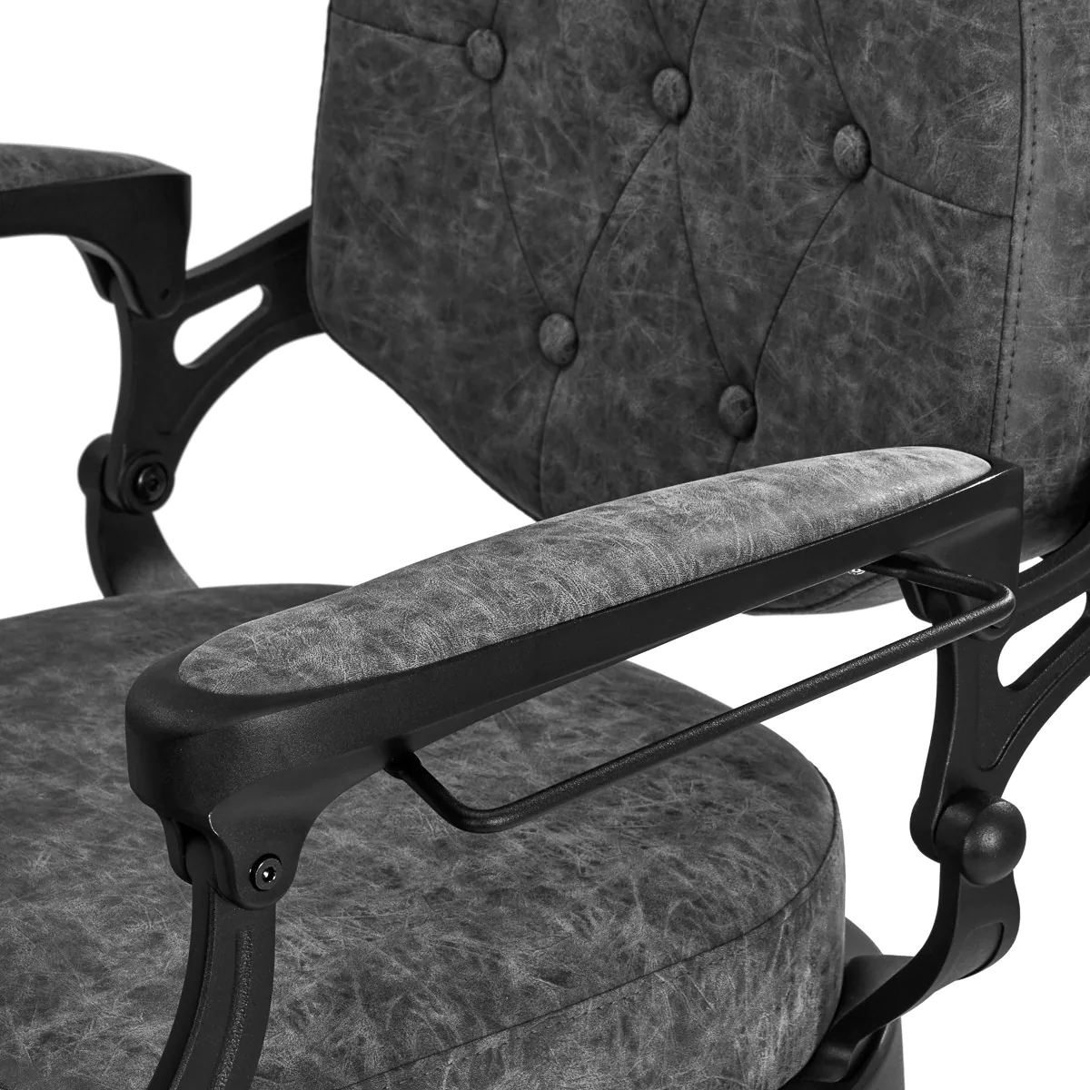 Scaun frizerie Imperator Old Leather Gray · BarberPub [13]